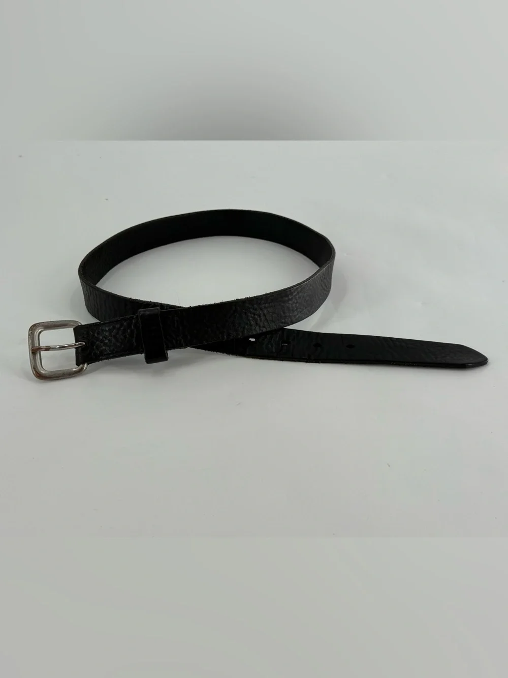 Vintage Banana Republic Black Pebbled Leather Belt 34